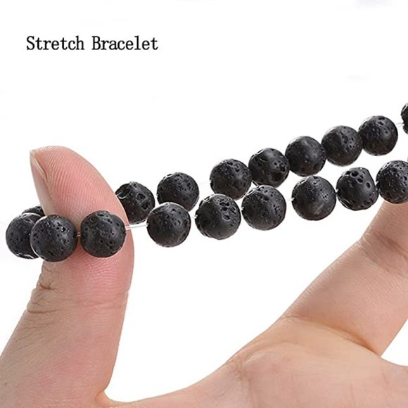 Unisex Tiger Eye Anxiety Lava Rock Essential Oil Diffuser Bracelet Elast… - Picture 4 of 5